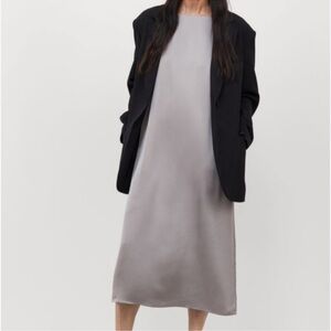 H&M Gray Midi Slip Dress Size Small